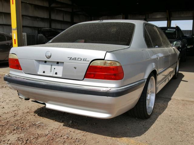 WBAGH83491DP22644 - 2001 BMW 740 IL SILVER photo 4