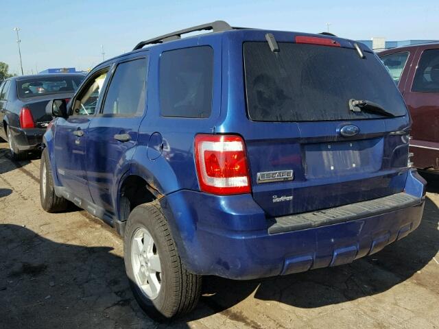 1FMCU03ZX8KA96985 - 2008 FORD ESCAPE XLT BLUE photo 3