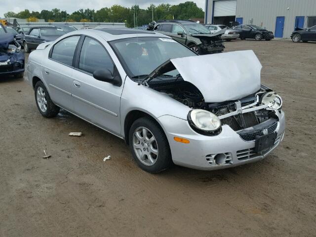 1B3ES56C04D522805 - 2004 DODGE NEON SXT SILVER photo 1