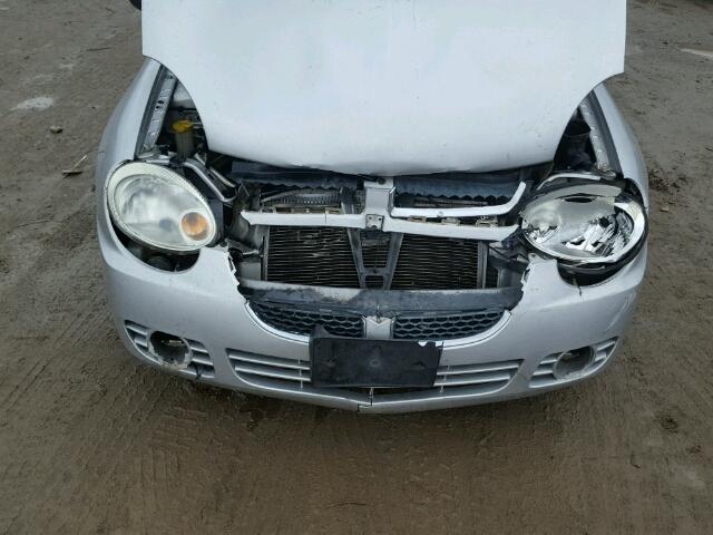 1B3ES56C04D522805 - 2004 DODGE NEON SXT SILVER photo 7