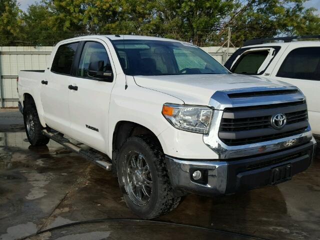 5TFEM5F12EX073859 - 2014 TOYOTA TUNDRA CRE WHITE photo 1