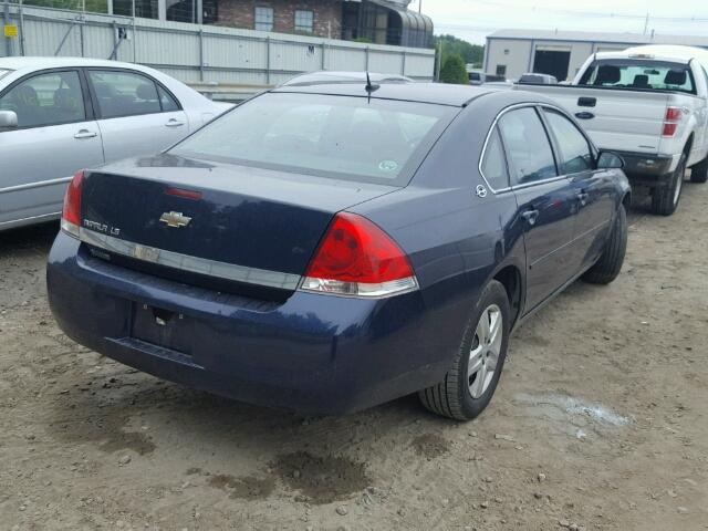 2G1WB58N389122668 - 2008 CHEVROLET IMPALA BLUE photo 4