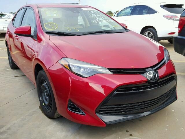 2T1BURHE1HC751417 - 2017 TOYOTA COROLLA RED photo 1