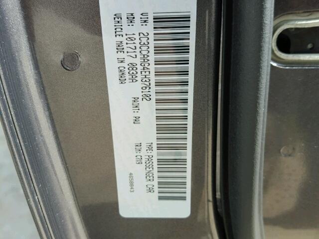 2C3CCAAG4EH376102 - 2014 CHRYSLER 300 GRAY photo 10