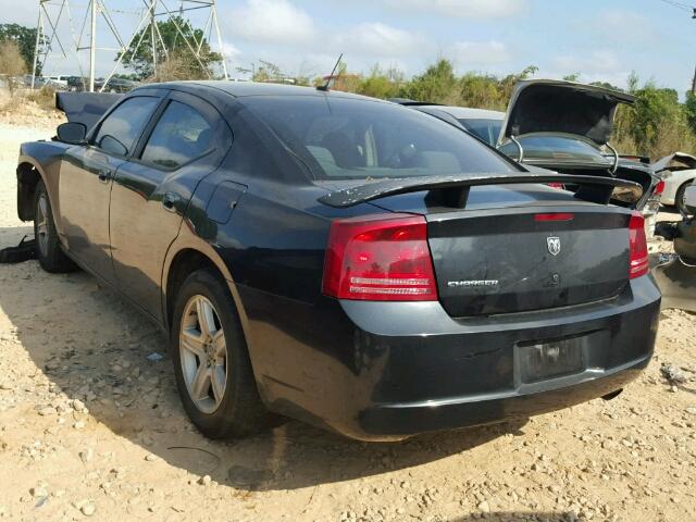 2B3KA43GX8H228439 - 2008 DODGE CHARGER BLACK photo 3