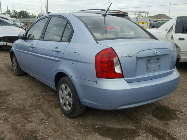 KMHCN4AC0BU620594 - 2011 HYUNDAI ACCENT GLS BLUE photo 3