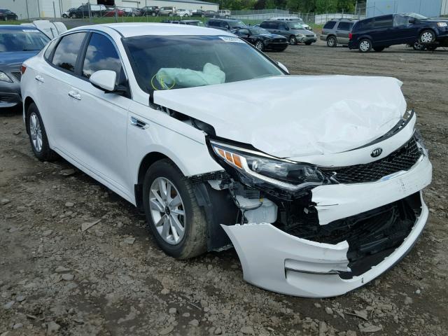 5XXGT4L31GG042558 - 2016 KIA OPTIMA LX WHITE photo 1