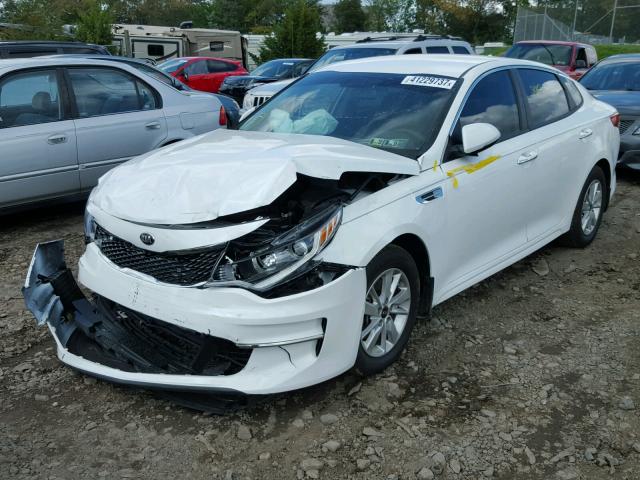 5XXGT4L31GG042558 - 2016 KIA OPTIMA LX WHITE photo 2