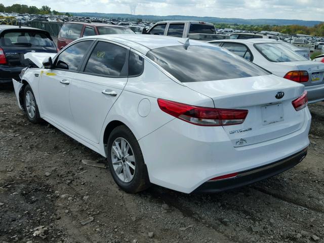 5XXGT4L31GG042558 - 2016 KIA OPTIMA LX WHITE photo 3