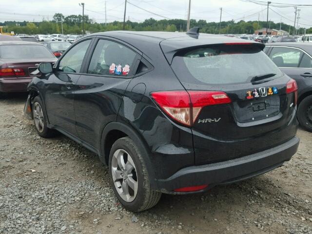 3CZRU6H37HG700953 - 2017 HONDA HR-V LX BLACK photo 3