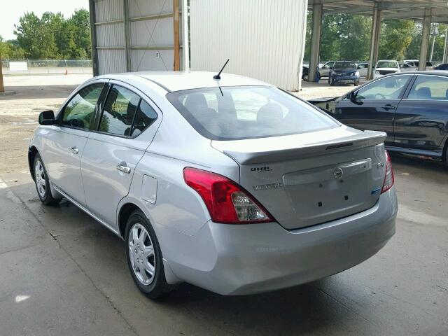 3N1CN7AP5EL804553 - 2014 NISSAN VERSA SILVER photo 3