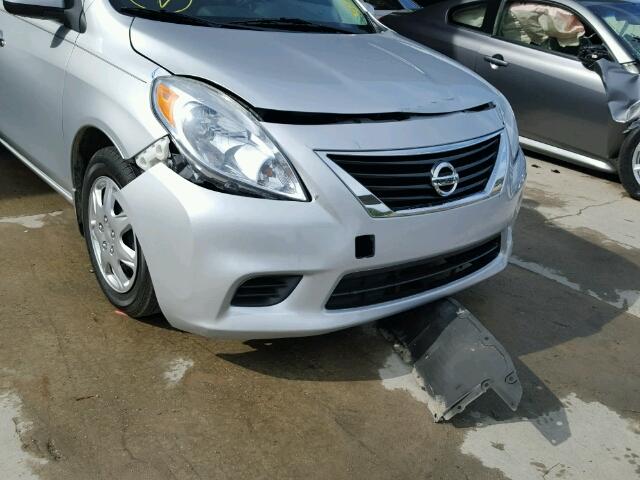 3N1CN7AP5EL804553 - 2014 NISSAN VERSA SILVER photo 9