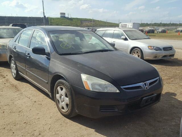 3HGCM56407G709625 - 2007 HONDA ACCORD LX BLACK photo 1