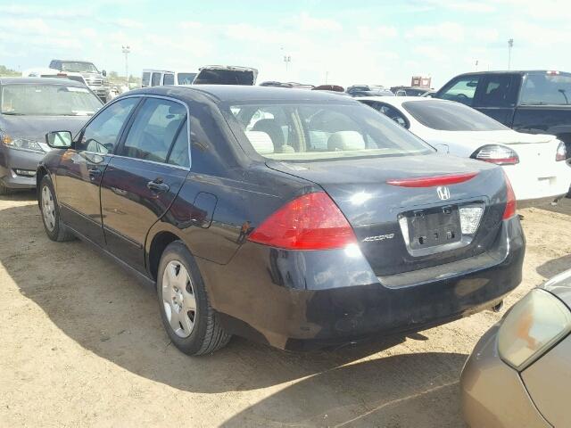 3HGCM56407G709625 - 2007 HONDA ACCORD LX BLACK photo 3