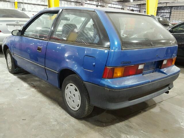 2C1MR246XM6800722 - 1991 GEO METRO BASE BLUE photo 3