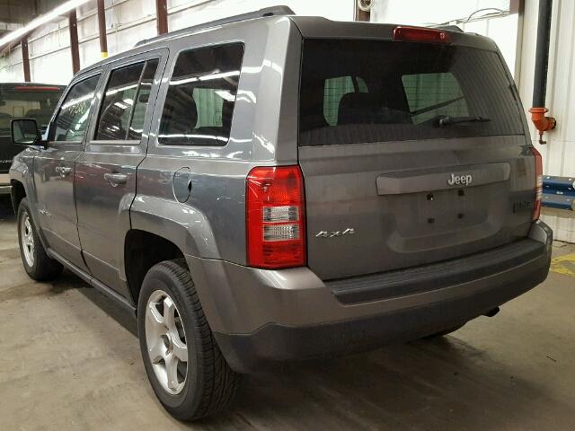 1C4NJRBB9ED533793 - 2014 JEEP PATRIOT SP GRAY photo 3