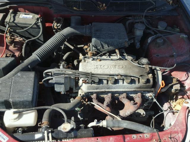 1HGEJ6125VL035520 - 1997 HONDA CIVIC DX RED photo 7