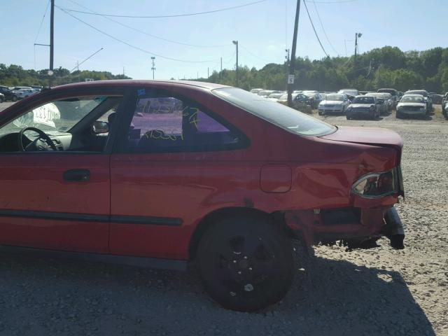 1HGEJ6125VL035520 - 1997 HONDA CIVIC DX RED photo 9