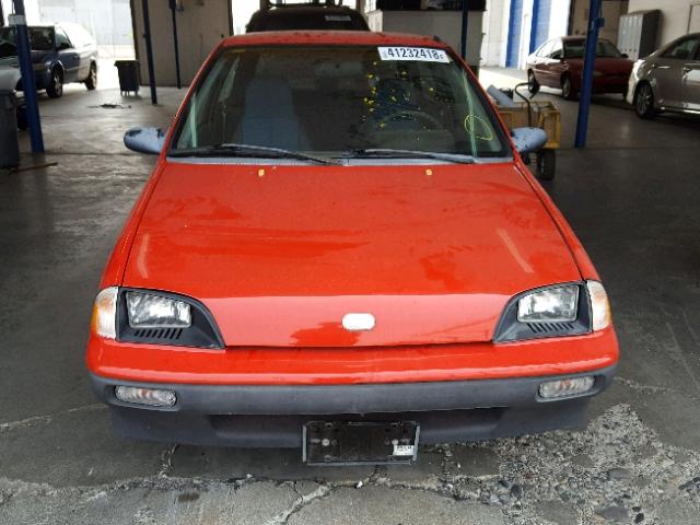 2C1MR246XM6720496 - 1991 GEO METRO BASE RED photo 10