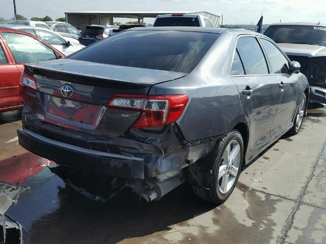 4T1BF1FK9DU254001 - 2013 TOYOTA CAMRY L GRAY photo 4