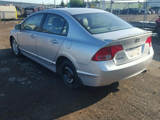 2HGFA16918H112611 - 2008 HONDA CIVIC EXL 银色 照片 3