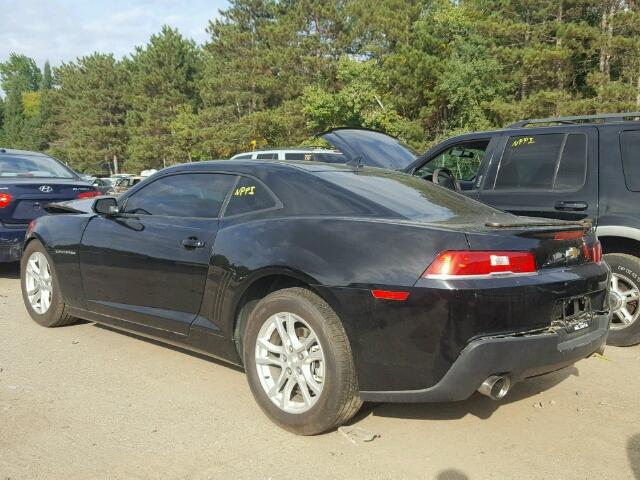 2G1FE1E39E9249827 - 2014 CHEVROLET CAMARO BLACK photo 3