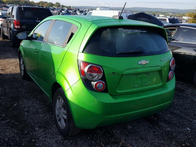 1G1JC6SH2F4173143 - 2015 CHEVROLET SONIC LT GREEN photo 3