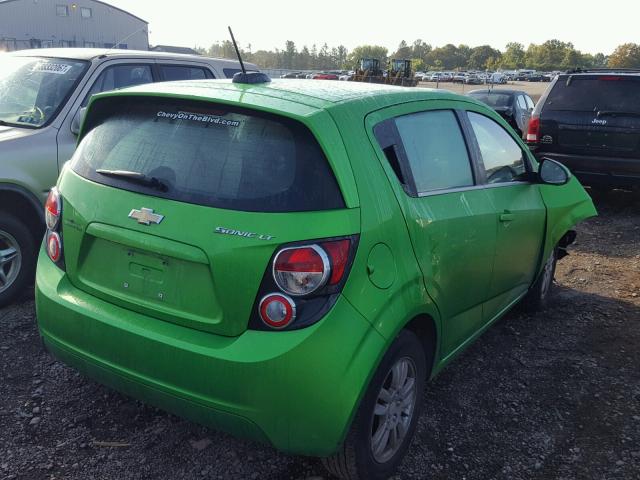 1G1JC6SH2F4173143 - 2015 CHEVROLET SONIC LT GREEN photo 4