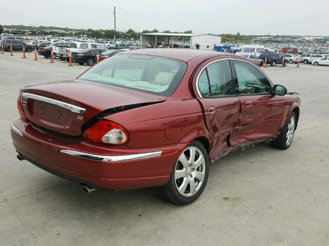 SAJEA51C04WD64614 - 2004 JAGUAR X-TYPE 3.0 MAROON photo 4