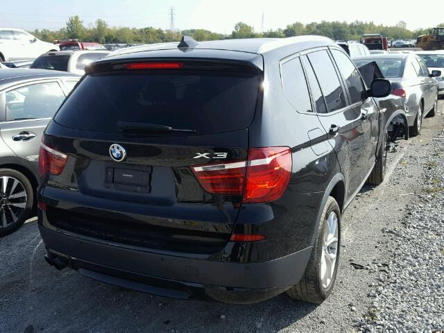 5UXWX7C5XCL736466 - 2012 BMW X3 BLACK photo 4