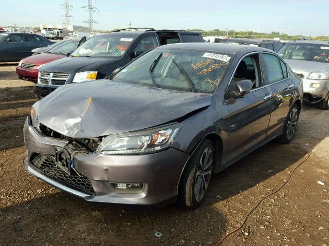 1HGCR2F57FA270915 - 2015 HONDA ACCORD SPO GRAY photo 2