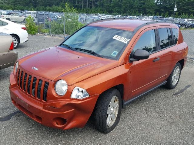 1J4FT47B19D236110 - 2009 JEEP COMPASS SP ORANGE photo 2