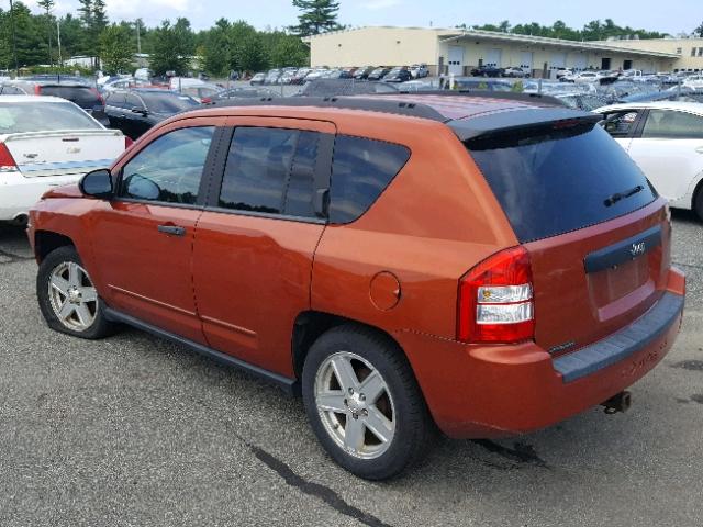 1J4FT47B19D236110 - 2009 JEEP COMPASS SP ORANGE photo 3
