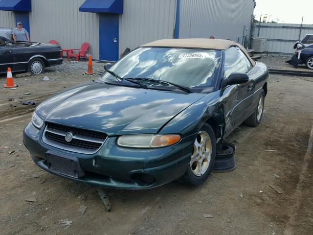 3C3EL45X7VT588584 - 1997 CHRYSLER SEBRING JX GREEN photo 2