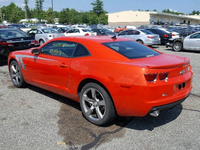 2G1FC1EV9A9157697 - 2010 CHEVROLET CAMARO LT ORANGE photo 3