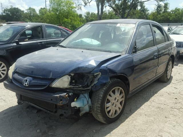 2HGES165X5H607598 - 2005 HONDA CIVIC BLUE photo 2