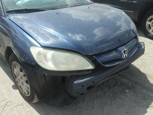 2HGES165X5H607598 - 2005 HONDA CIVIC BLUE photo 9