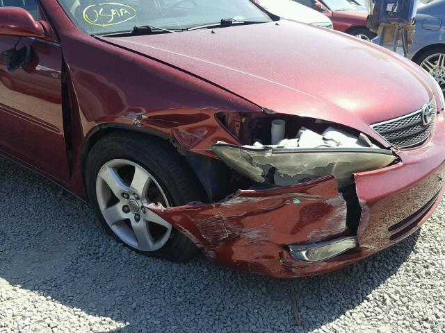 4T1BE32K13U211873 - 2003 TOYOTA CAMRY BURGUNDY photo 9