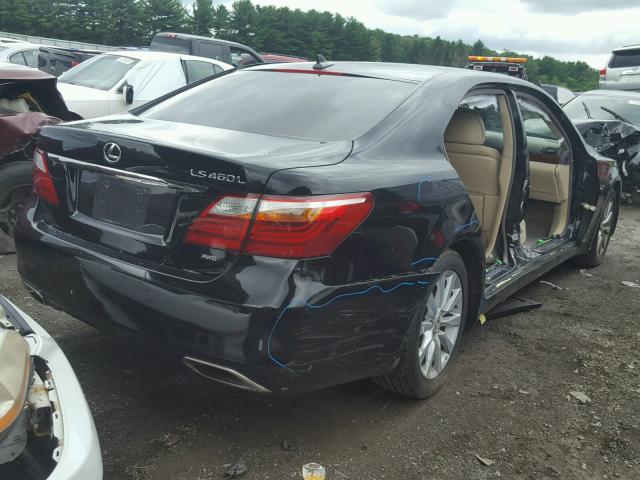 JTHDL5EF5C5004697 - 2012 LEXUS LS 460L BLACK photo 4