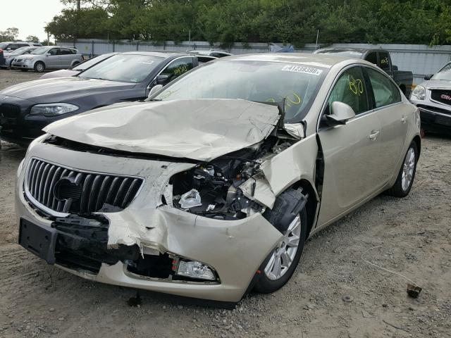 2G4GR5ER8D9224620 - 2013 BUICK REGAL BEIGE photo 2