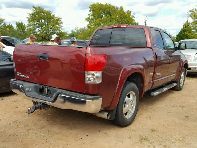 5TFRV54118X060462 - 2008 TOYOTA TUNDRA MAROON photo 4