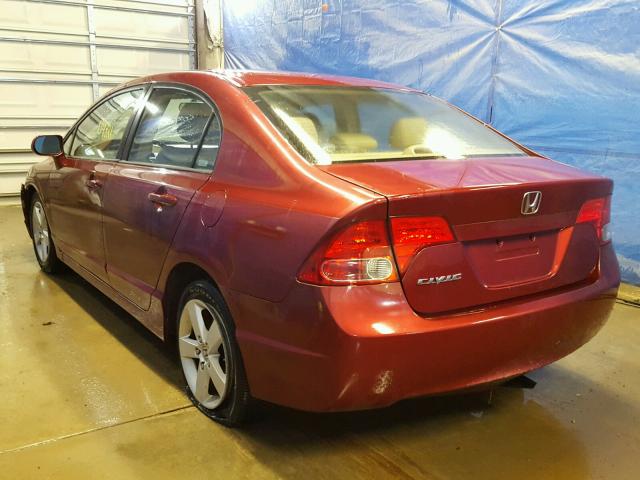 2HGFA16928H523743 - 2008 HONDA CIVIC EXL 红色 照片 3