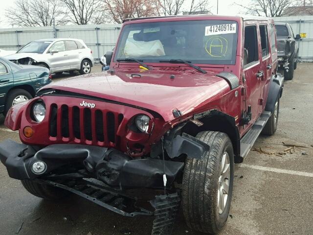 1C4BJWEG4CL128372 - 2012 JEEP WRANGLER U RED photo 2