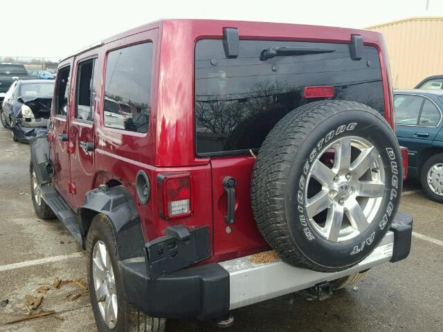 1C4BJWEG4CL128372 - 2012 JEEP WRANGLER U RED photo 3