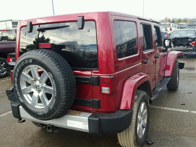 1C4BJWEG4CL128372 - 2012 JEEP WRANGLER U RED photo 4