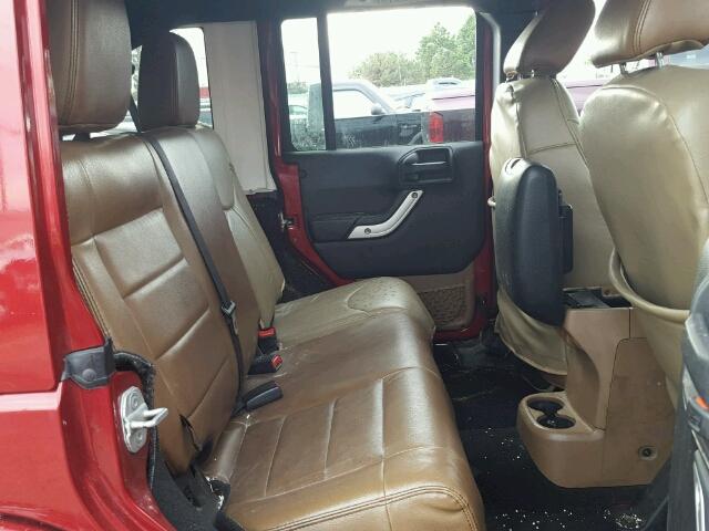 1C4BJWEG4CL128372 - 2012 JEEP WRANGLER U RED photo 6