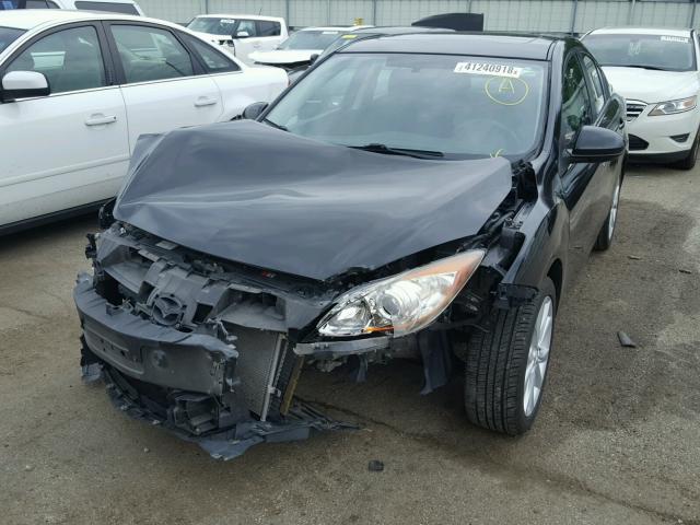 JM1BL1U54B1476146 - 2011 MAZDA 3 S BLACK photo 2