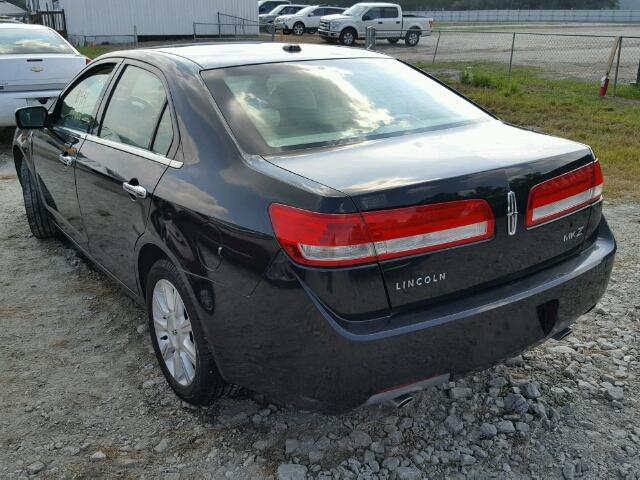 3LNHL2GC6AR651233 - 2010 LINCOLN MKZ BLACK photo 3