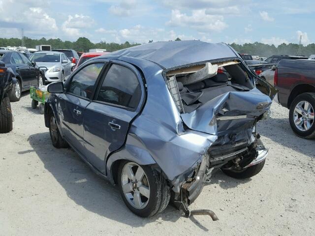 KL1TG56668B009682 - 2008 CHEVROLET AVEO BLUE photo 3