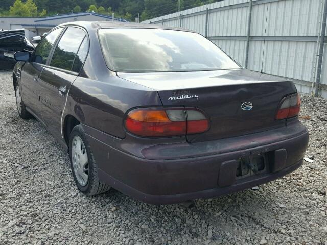 1G1ND52J7X6112033 - 1999 CHEVROLET MALIBU BURGUNDY photo 3